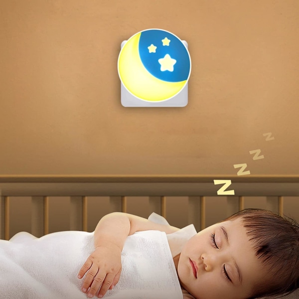 Lasten yövalo Sähköpistorasia [2 kpl] Hämärätunnistimella Pieni led-koraani seinävalo