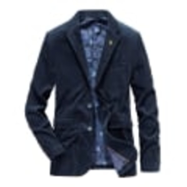 Vintage Casual Cordfløyelsblazer Herre Blå XL