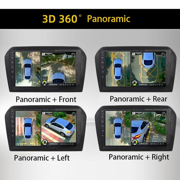 360 Bilkamera Panorama Surround View 1080P AHD Høyre+Venstre+Foran+Rear View Kamerasystem for Android Auto Radio
