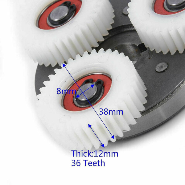 36t 38mm planeettavaihde kytkimellä Bafang-moottorille sähköpyörään