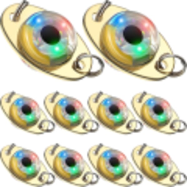 10 LED Fiskedrag med Fiskesked och Dragblink (FMY)