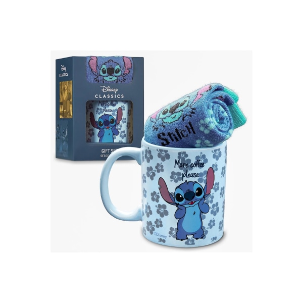 Disney Stitch gaveesett krus og sokker