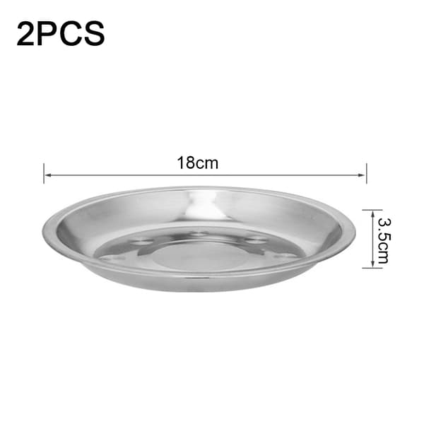 Hundskålar Kattskålar (Rostfria skålar, Disk 2-pack), 18CM