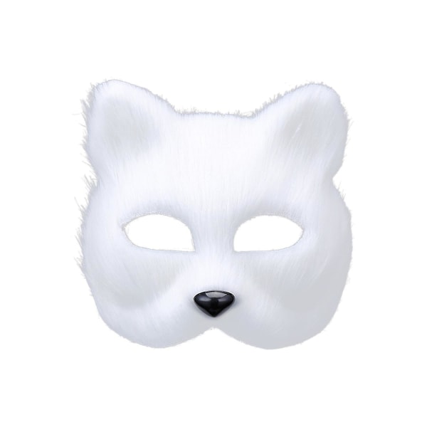 Masquerade Masque Fasjonabel Elegant Half-face Party Fox Furry Eye Masque for Girl