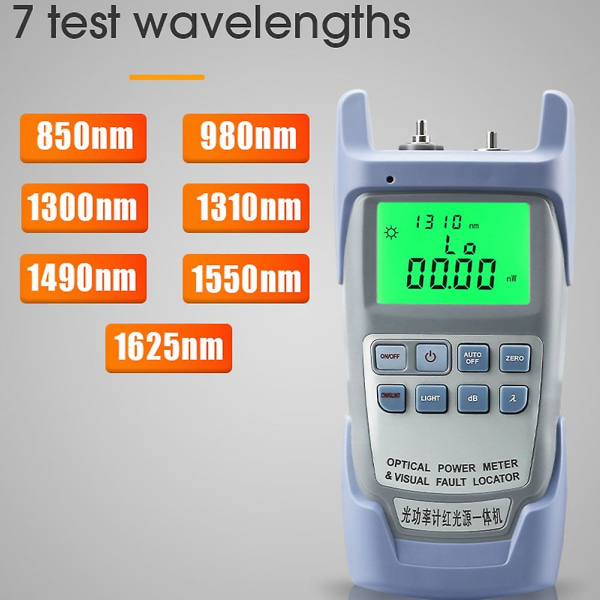 -9A All-IN-ONE optisk effektmätning med visuell fellokalisering optisk fibertestare 5KM 10Km 20KM 30Km VFL10 MW