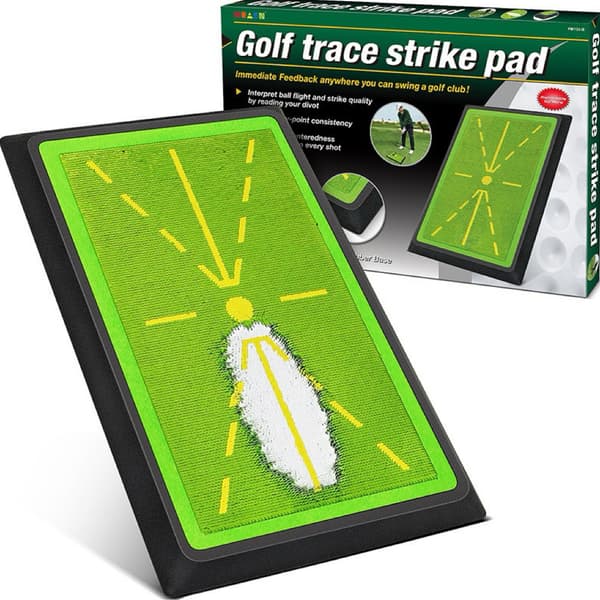 Golf Swing Trace Training Mat Impact Divot Detection Practice Pad Indoor Outdoor Golf Swing Feedback Training Aid with Gift Box