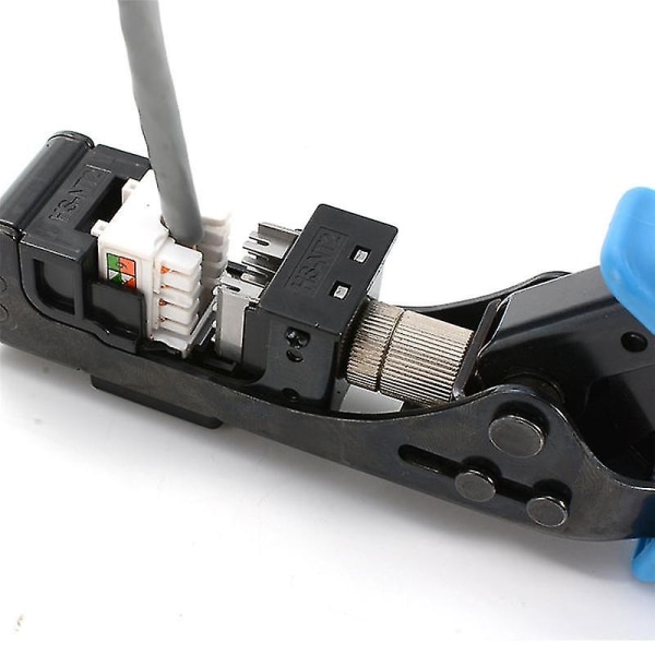 Netværksmodul Wire Cutter Rj45 Modul Wire Cutter Værktøjsterminering Kompatibel 4-pars UTP-stik (blå)-dt