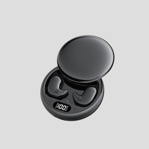 Bluetooth 5.3 Søvnørepropper True Wireless Mini In-Ear Sidesoving Løping Sport Hodetelefoner black