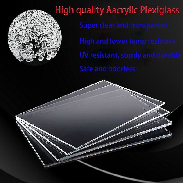 10 st Akrylark 1 mm - Klara plexiglasplastskivor för hantverk [xc]