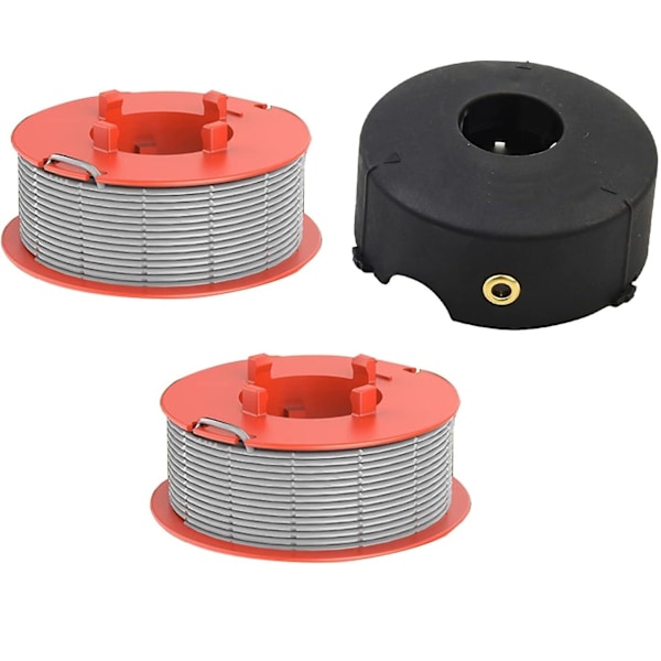 For Bosch ART 23 COMBITRIM / ART 26 COMBITRIM Grasklipper 2 Spoletrådsspole + 1 Spolehette, F0168001