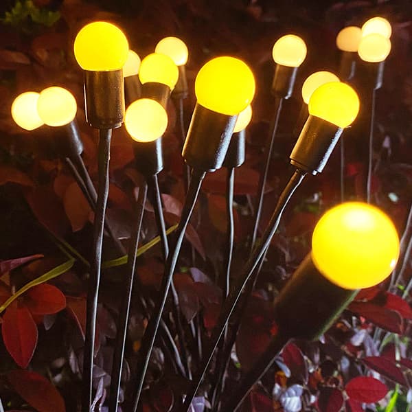 Solar Havelamper 2 Pak, 10 LED Solar Lamper, Udendørs Solar Lamper Vandtætte, Solar Lamper, Sankt Hans Orm Have Lamper