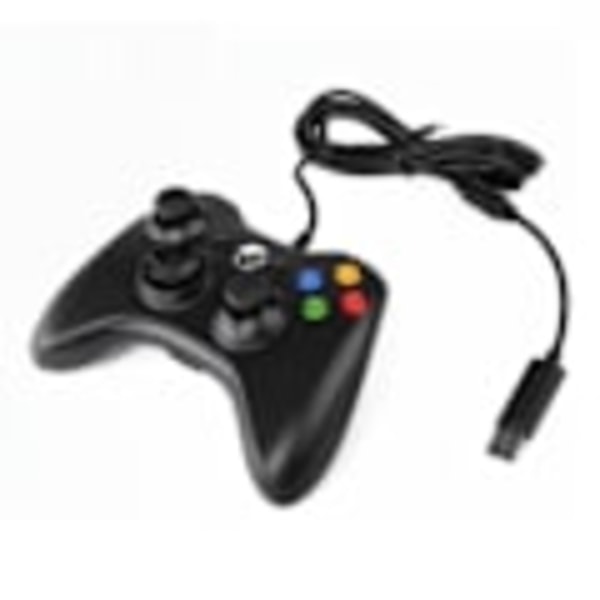 Kablet spillkontroller for Xbox 360 Universal Vibrasjon Kablet Joystick Spillkontroller for Android og PC Svart