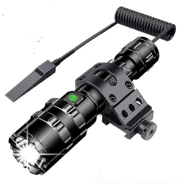 Tactical Torch 3000 Lumens Super Bright L2 Led Lommelykt Usb Oppladbar 5 lysmoduser Skinnefeste og trykkbryter for utendørs fiske