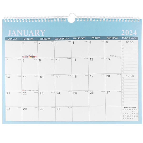 Vægkalender Engelsk kalender Desktop 2025-2025 Kalender Dekorativ vægkalender til hjemmekontor 