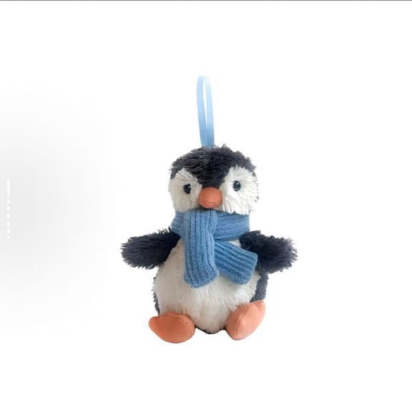 Riipus huivi pingviini 10cm avaimenperälahja