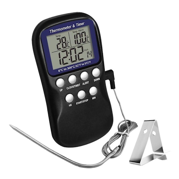 Household Kitchen Oven Probe Food Thermometer Boil Sugar Cooking Alarm Digital Display Electronic Thermometer