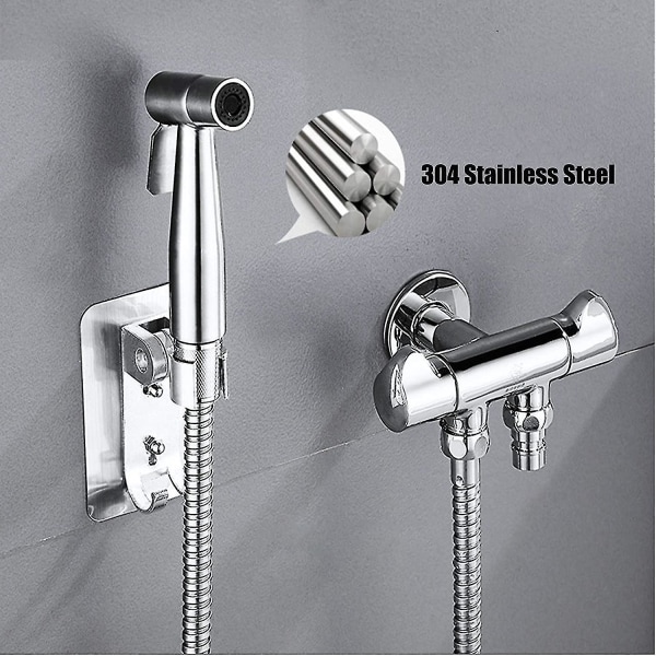 Handheld 304 Stainless Steel Bidet Pressurized Shower Head 1 Piece (3-c-vn)