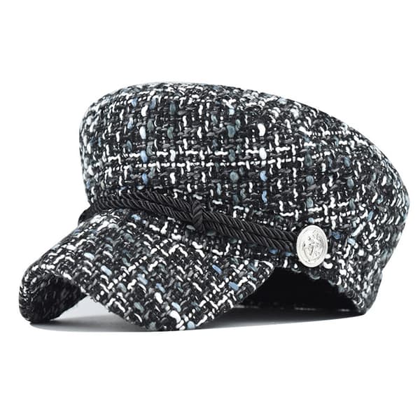 Peaked Cap Casual Cap Elegant Vinterhat til Kvinder (56-58cm)