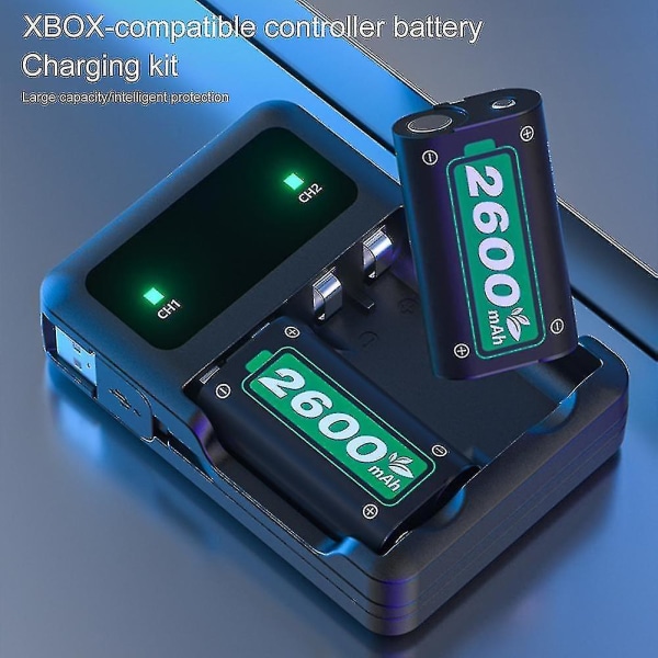 2 X2600mah uppladdningsbart batteri för Xbox Series X/s/xbox One S/x Controller Batteri för Xbox One + USB batteriladdare