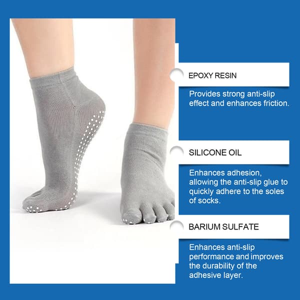 Jue-Fish Sock Stop-middel, 50ml skridsikkert limsæt til sokkehæle