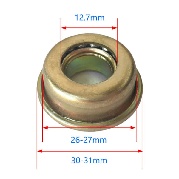 Laakeri 1/2 tuumaa 12,7x27x30mm H009 / H005 Pyörätuolin kulho Laakeri