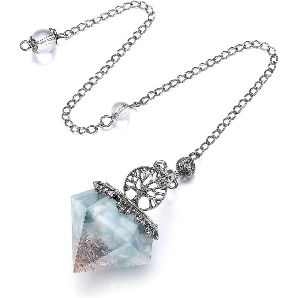 Resin Aquamarine Crystal Pendel Pendel For Divination Meditation
