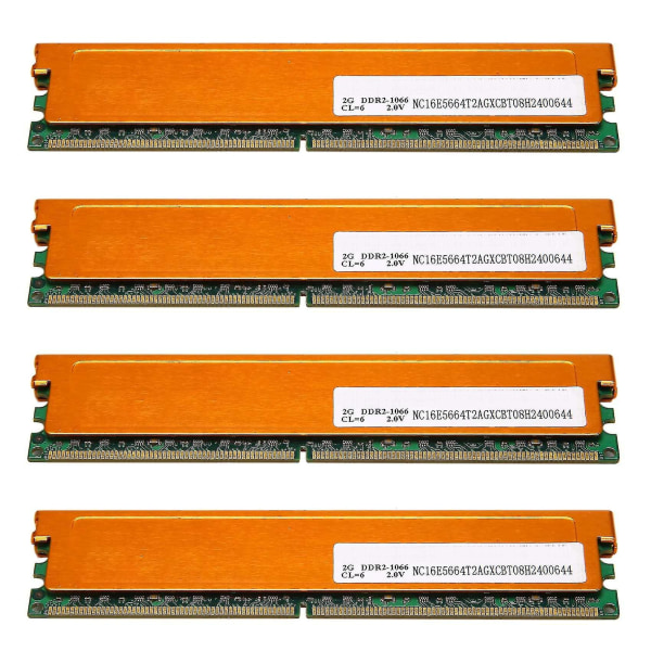 4x 2gb Ddr2 Ram Memory 1066mhz Pc2 8500 1.8v Pc Ram Memoria 240 Pins Kompatibel med Intel Desktop Memory Dimm