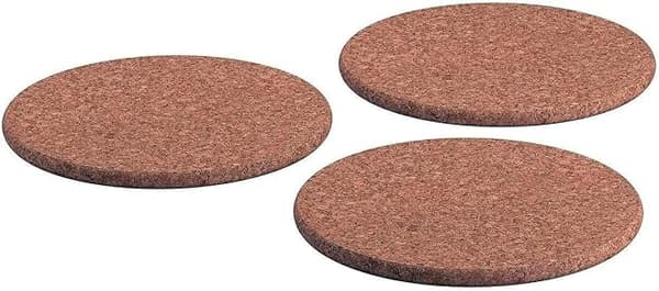 Sett med 3 korkgryteunderlag 19 cm diameter