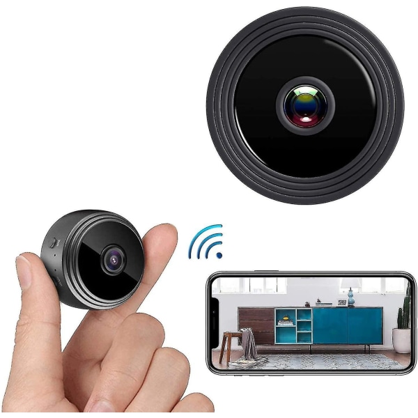 Shxx [2022 uppgraderad] 1080p Hd Wifi-säkerhetskamera, minikamera med röstinspelning, nanny-kamera med ljud- och videorörelsedetektion, fjärrvisning Xq-