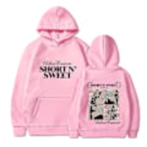 Sabrina And Carpenter Merch Hettegenser Trykket Genser Løs Pullover Casual Langermet Unisex Rosa XS