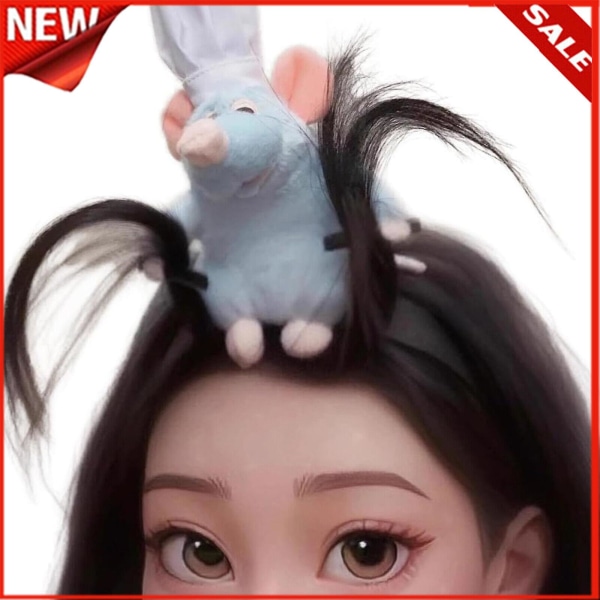 Kvinnor och flickor Tecknad Ratatouille hårband Plysch docka Pannband FödelsedagspresentAA