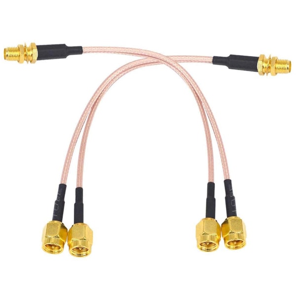 WiFi Antenn Koaxialkabel SMA hona till Y-typ 2*SMA hane Rak Splitter Combiner Förlängning Pigtail Kabel RG316