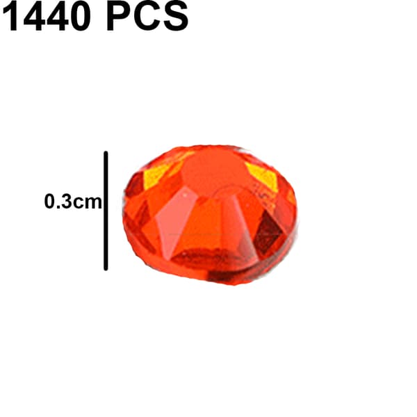 Flat Backs Rhinestones Nail Arts, oransje