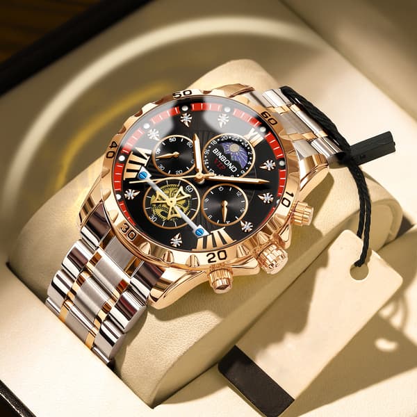 Herr quartz klocka high-end affärs lysande vattentät klocka
