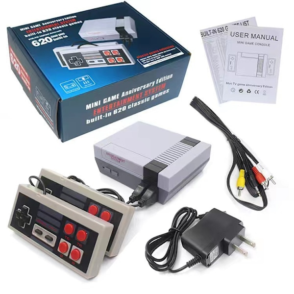 NES620 all-in-one langallinen käsikonsoli yhdistettynä televisioon, tuplakone retro koti FC punainen ja valkoinen kone kuuma myynti