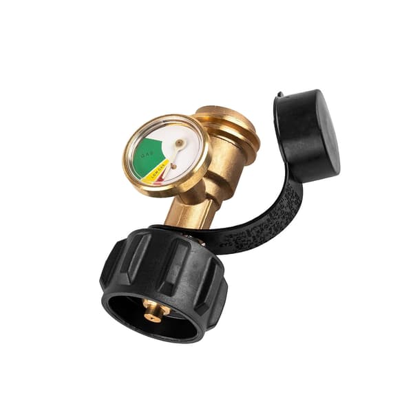 YK01-2 Propan Tank Måler Niveauindikator, Solid Messing Gastrykmåler Adapter Til LPG BBQ Grill RV Camper Varmelegeme