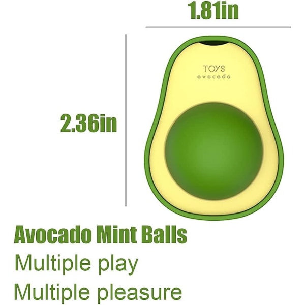 Avocado katteurt vægbold kattelegetøj katteurt, snack sunde, drejelige godbidder Legetøj Killing legetøj, spiselig kat mynte slikke bold (kattemynte & galde frugt)