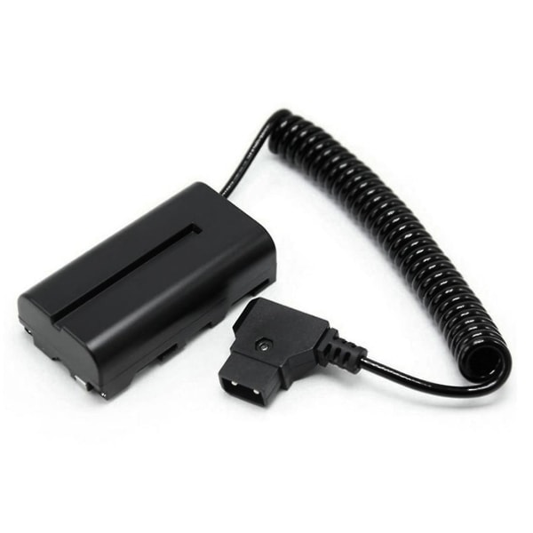 Coiled D-Tap till L-Series F550 Battery Dummy Kabel för / Shinobi Small Hd / Camera Monitor