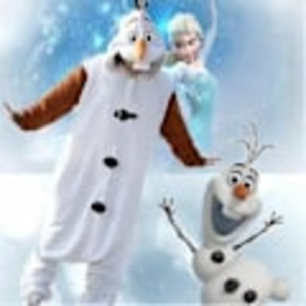 Olaf Frozen Vuxen Snögubbe Kostym Pyjamas Sovkläder Ozq Hög Kvalitet [FW] LL