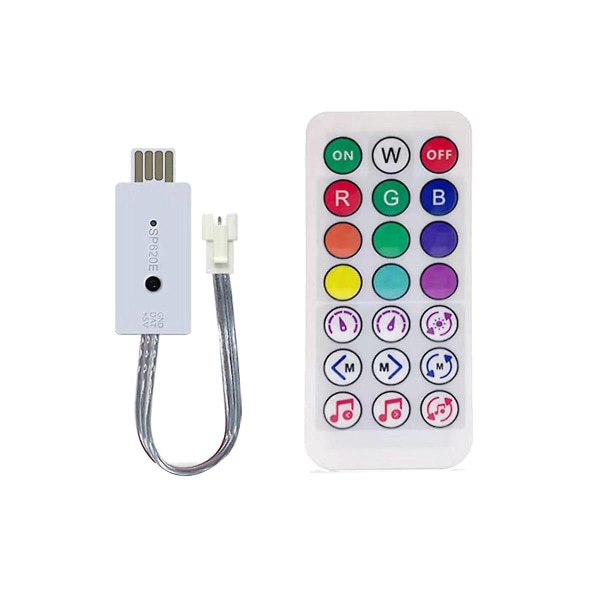 DC5V SP620E USB Bluetooth Musik Pixel Controller RF Fjernbetjening til WS2812 RGB Lysbånd