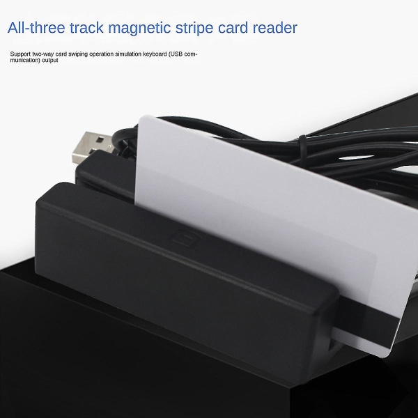 Msr90 USB magneettinauha kortinlukukone kortinlukija Stripe 3 kappaletta Mini Swiper yhteensopiva USB PC