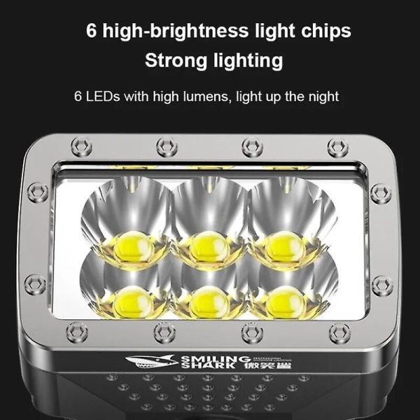 Adjustable Fixed Focus Portable Flashlight Powerful Six Lamp Bead Strong Light Flashlight Charged Bright Long-range Four