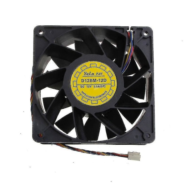 D12bm-12d Cpu-tuuletin Dc 12v 2.3a 4700rpm Btc Eth Mining -tuplakuulalaakerituuletin