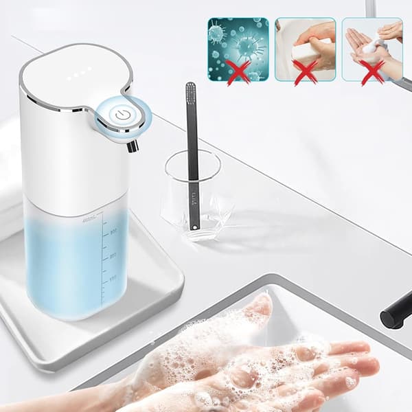 Automatisk sæbedispenser, genopladelig, med sensor, til køkkenbad