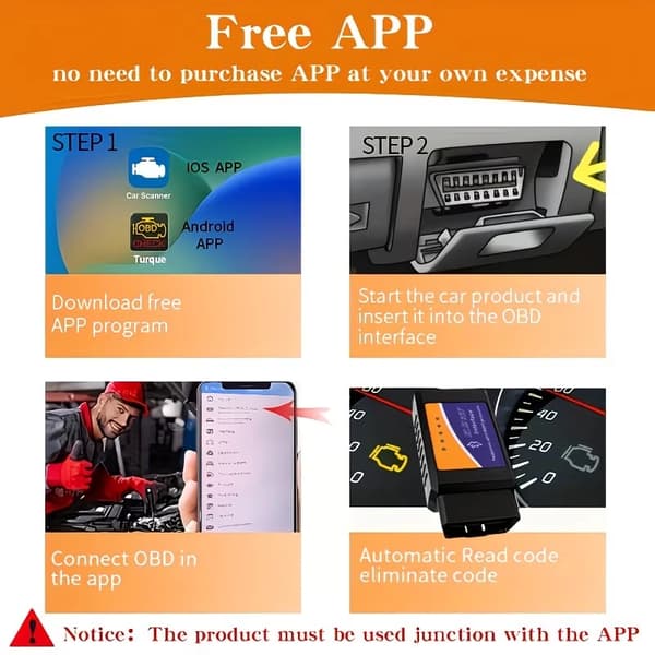 ELM327 Bluetooth OBD2-skanner, bildiagnostisk kodeskanner for Android og iOS, støtter alle OBDII-protokoller