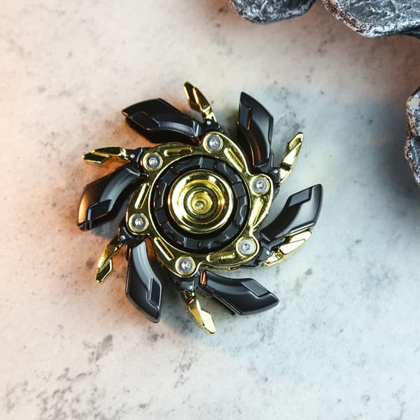 Transformable Fidget Spinner i Legert Stål Uttrekkbar Rustning EDC Håndspinner Stresslindrende Roterende Push Slider Leketøy for Voksne