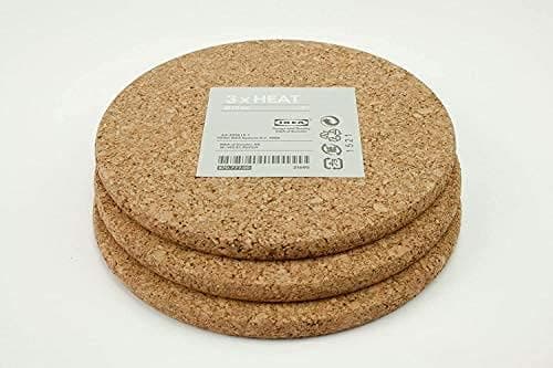 Sett med 3 korkgryteunderlag 19 cm diameter