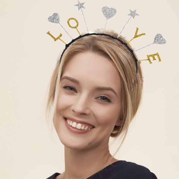 Glitter Hårbøyler Søte Måne Stjerne Hjerte Hårbøyle Hodeplagg Bursdagsfest Krone Tiara Hodeplagg, shape2