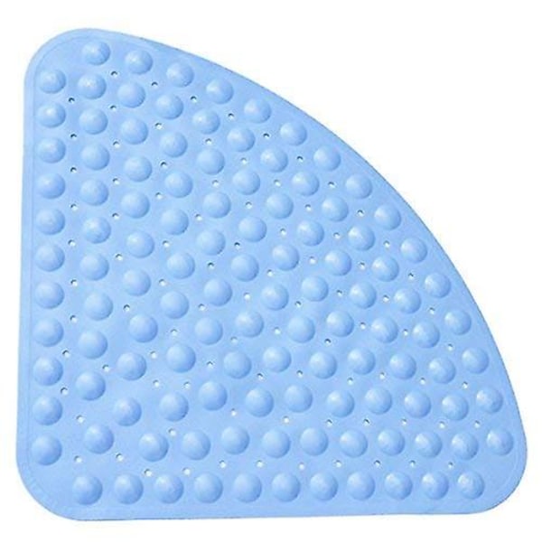 Kumikulmasuihkumatto Liukumaton Quadrant-kylpymatto Antibakteerinen imumatto suihkulle tai kylpyammeelle, liukumaton kylpyammematto, 54x54cm, tasainen sininen