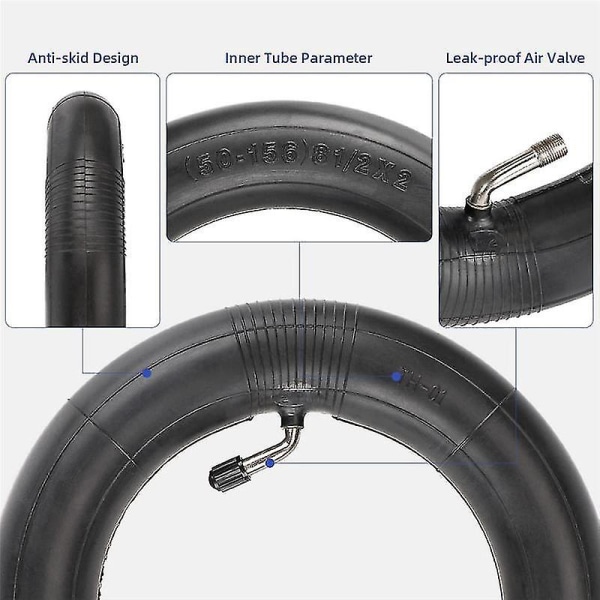 8,5 tommer indvendig slange baghjul bøjet ventilstamme 50/75-6,1 bagdæk 8 1/2 X2 til V2 M365 Pro 1s